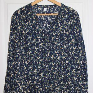 LAST CHANCE Old Navy - Navy Blue Floral Button Down